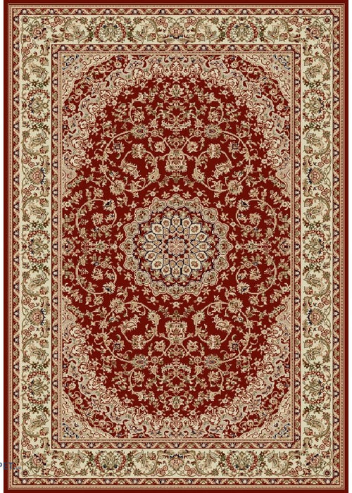 Covor clasic floral, culoare grena