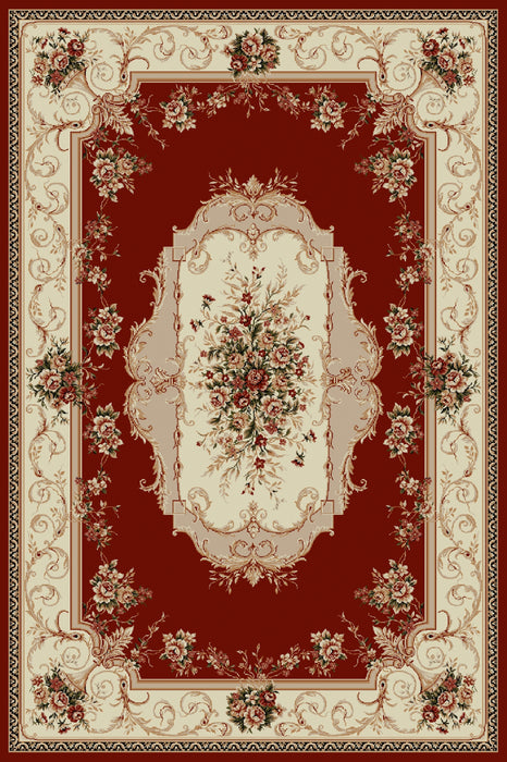 covor clasic floral grena 507