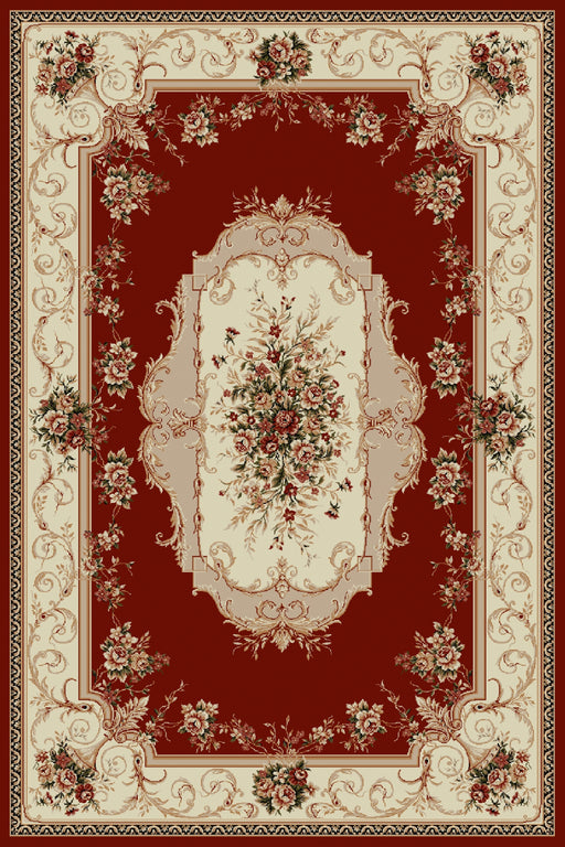 covor clasic floral grena 507