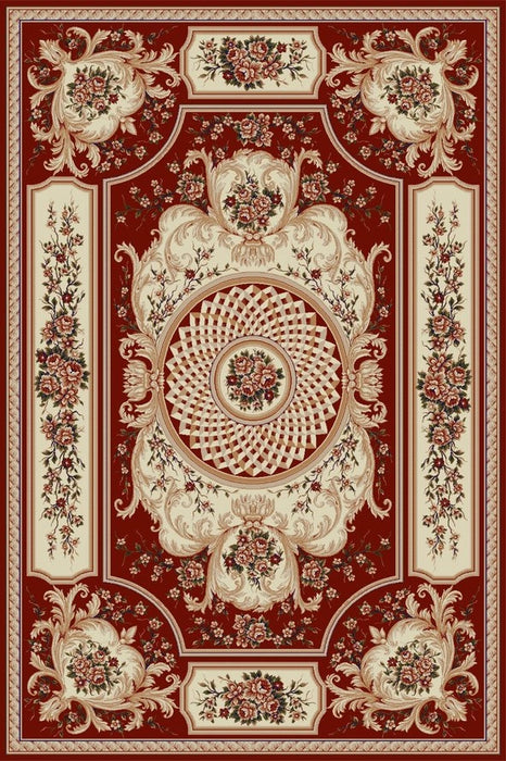 covor-clasic-floral-grena-pentru-living