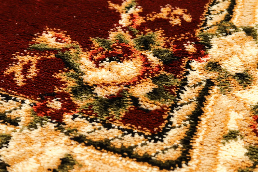 Textura covor clasic floral grena, material placut si rezistent