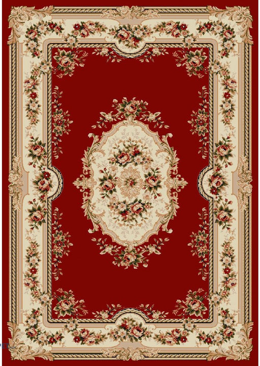 Covor clasic floral grena, model potrivit pentru living sau dormitor