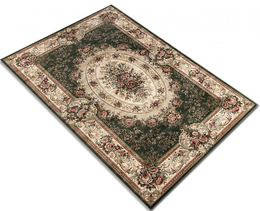 covor-clasic-floral-verde-design-elegant