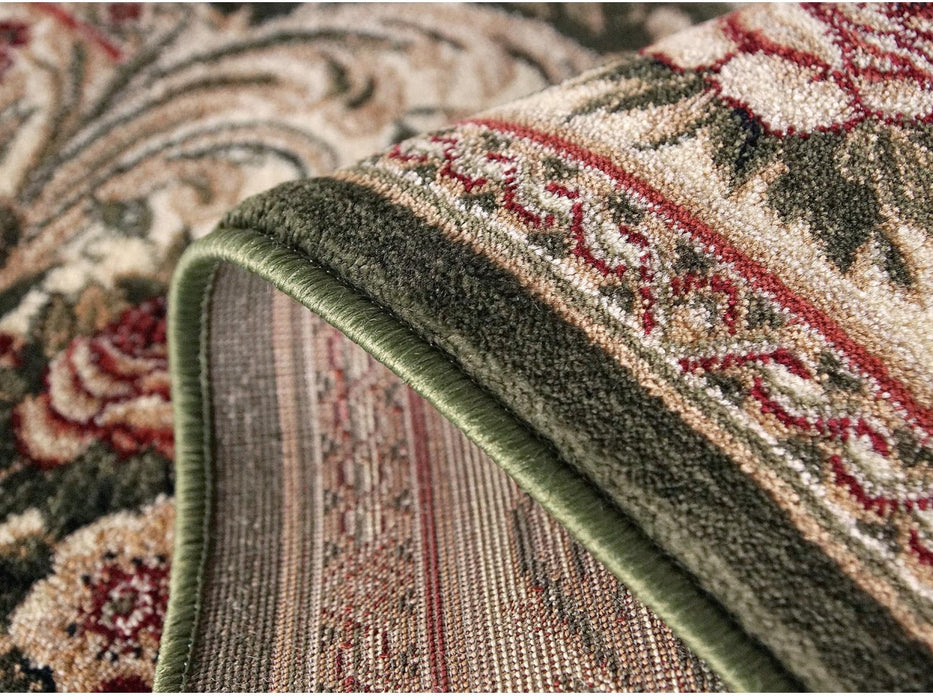 covor-clasic-floral-verde-margine-grosime