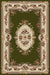 Covor clasic floral verde, model elegant pentru living sau dormitor