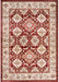 Covor clasic grena cu model traditional, potrivit pentru living sau dormitor