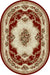 Covor clasic oval grena cu model floral traditional