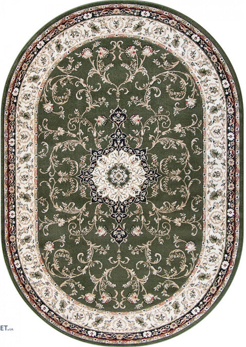 Covor clasic oval, culoare verde