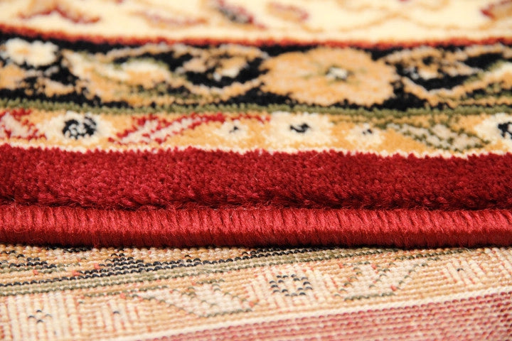 Grosime covor clasic rotund grena, material confortabil si rezistent