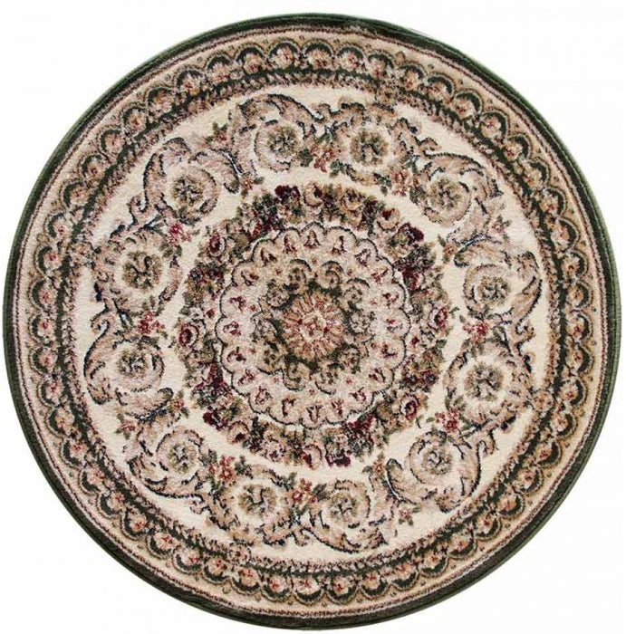 covor-clasic-rotund-verde-model-ornamental