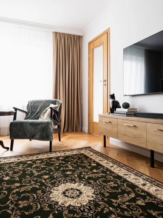 covor-clasic-verde-in-interior