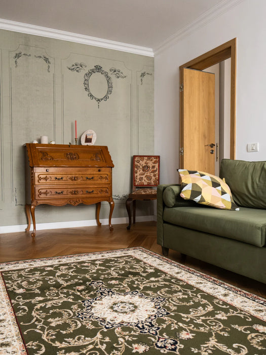 covor-clasic-verde-in-living