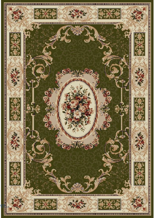 covor clasic verde model Lotos 542, vedere completa