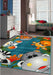 covor copii colorat cu animale intr-o camera copii moderna ideal pentru joaca si decor vesel