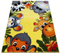 covor copii pentru joaca cu animale safari design colorat pentru camera copii
