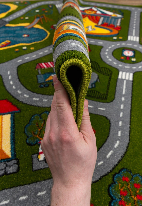 Covor copii colorat cu drumulete, covor pentru joaca si invatare