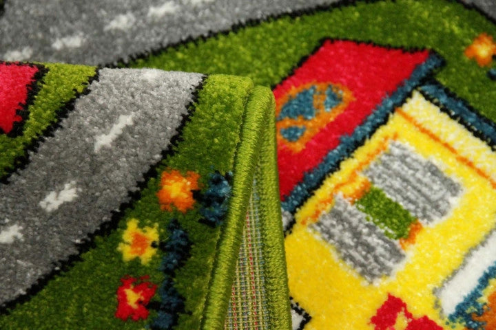 Covor copii model oras cu drumuri, ideal pentru camera copilului si activitati creative