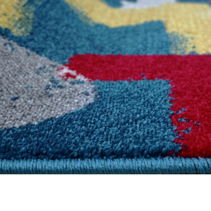 Textura moale pentru covor copii multicolor, confortabil si placut la atingere