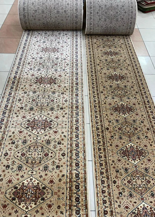 Covor coridor clasic bej, traversa hol eleganta pentru hol lung si zone de trecere