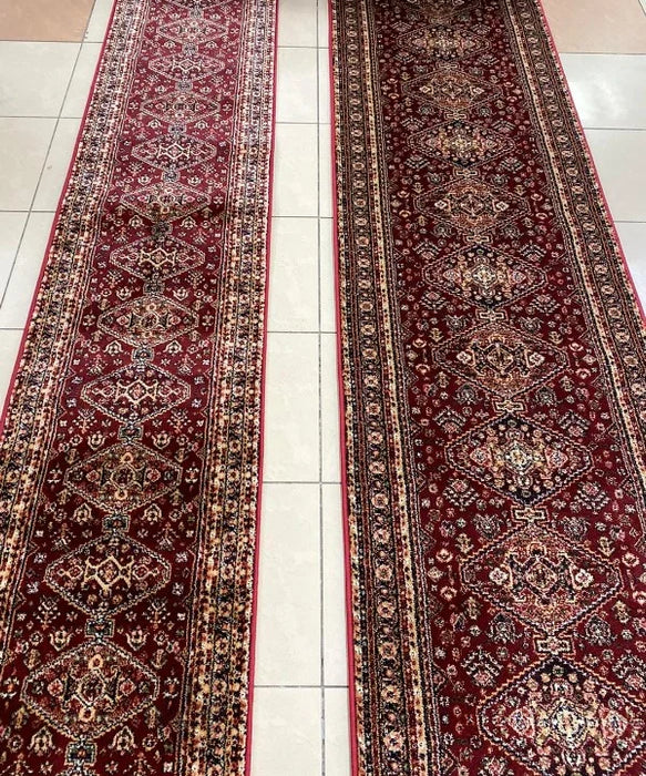 Covor coridor clasic grena, traversa hol eleganta pentru hol lung si zone de trafic intens