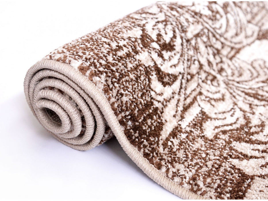 Covor crem maro rezistent la trafic intens usor de intretinut