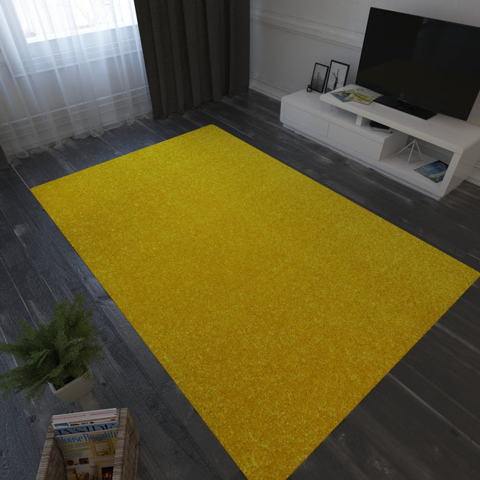 Covor galben pentru living modern, covor camera elegant si luminos, ideal pentru decor interior si confort zilnic
