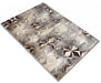 Covor geometric bej maro stil contemporan pentru decor modern