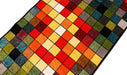Covor geometric premium multicolor cu design contemporan, potrivit pentru living si dormitor.