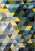 covor geometric modern cu triunghiuri colorate design abstract potrivit pentru living dormitor sau birou