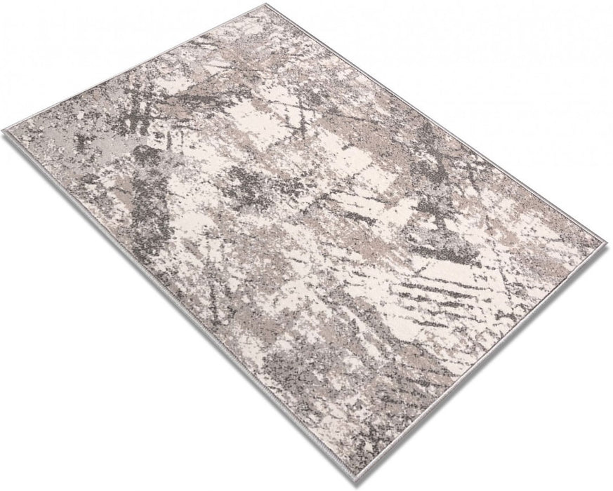 Covor gri bej modern stil minimalist cu textura eleganta si nuante neutre pentru decor contemporan