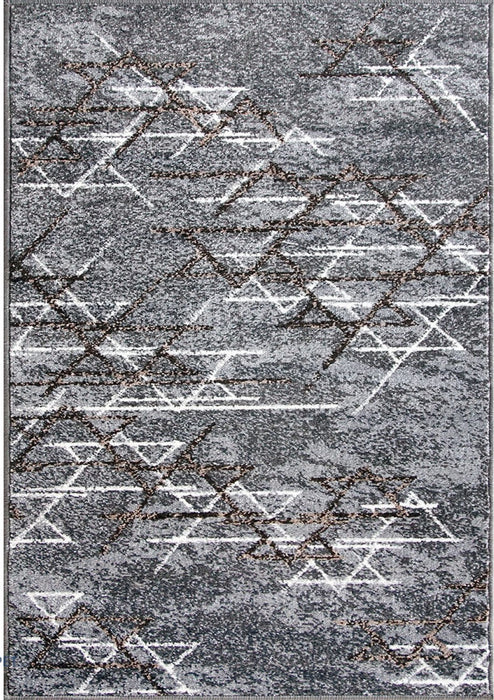 Detaliu model geometric cu linii gri si bej design modern pentru covor de living