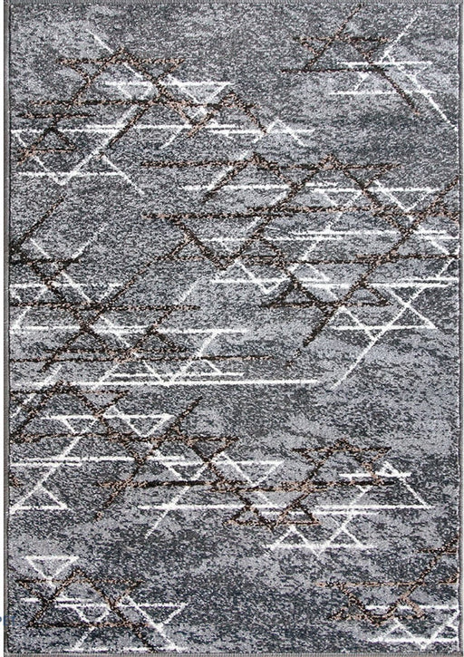 Detaliu model geometric cu linii gri si bej design modern pentru covor de living