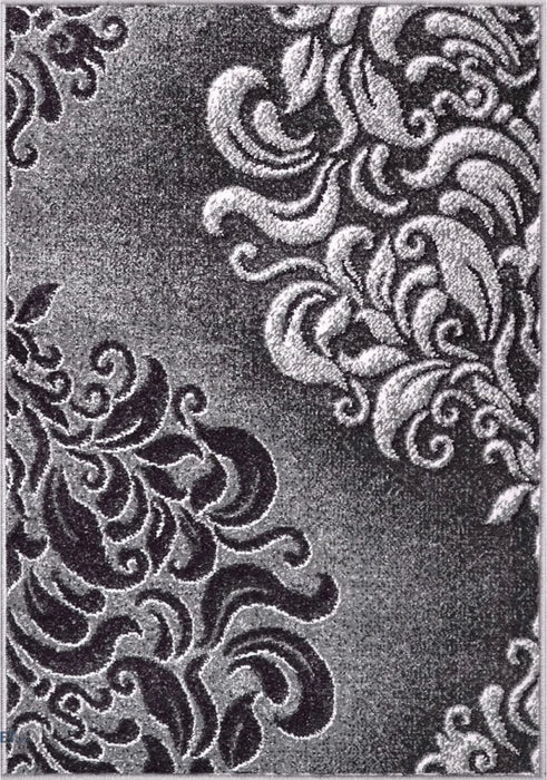 Detaliu model ornamental abstract gri inchis design elegant pentru covor de living