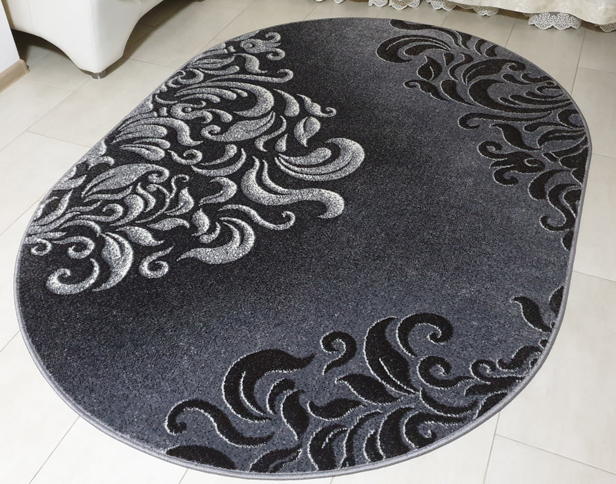 Detaliu model ornamental reliefat gri inchis textura moale si aspect premium