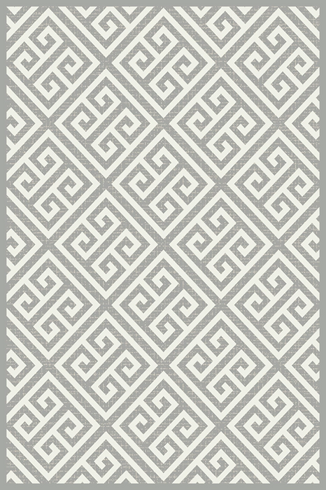 Covor gri modern pentru living cu design geometric elegant