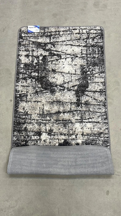 Covor gri modern pentru living cu textura premium si backing antiderapant