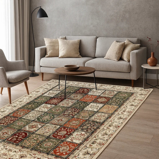 covor living clasic multicolor tip patchwork in amenajare moderna