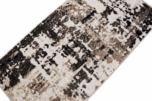 Covor living crem maro design contemporan cu aspect modern si elegant