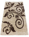 covor living crem maro model floral modern covor moale si confortabil pentru casa
