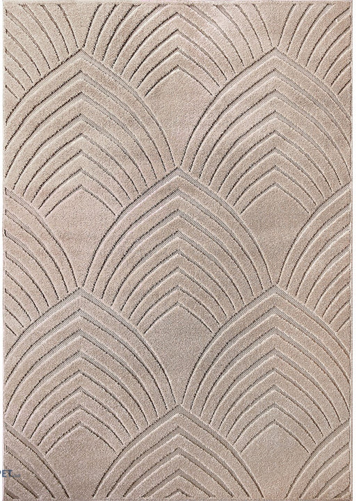 Covor living modern bej cu model texturat potrivit pentru living si dormitor design simplu elegant