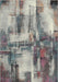 Covor living modern gri cu design abstract, ideal pentru amenajari elegante si contemporane