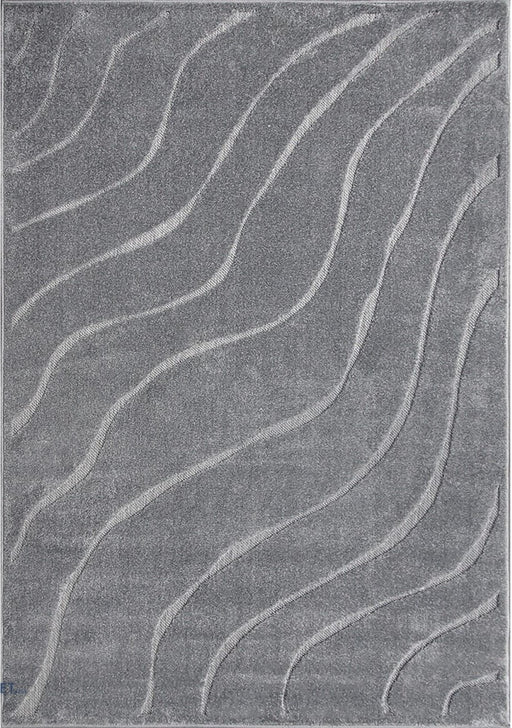 Covor living modern gri cu model abstract