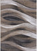 Covor living modern maro cu model valuri abstracte, ideal pentru amenajari elegante si contemporane