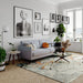 Covor living modern multicolor cu design elegant, ideal pentru sufragerie si amenajari interioare moderne.