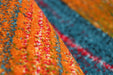 detaliu covor living modern cu textura colorata si model abstract pentru confort si design premium