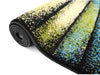 Covor living multicolor rulat, detalii material moale si rezistent, ideal pentru utilizare zilnica