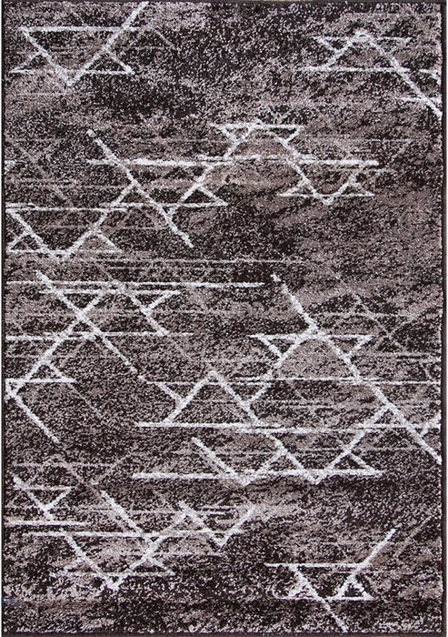 Detaliu model abstract cu linii bej si maro design modern pentru covor de living