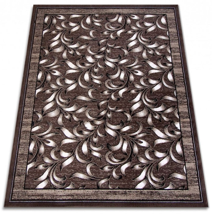 Covor maro cu model floral si design modern