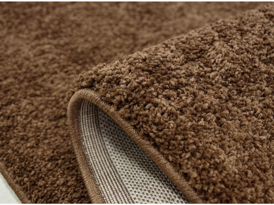 Covor maro pufos modern pentru living si dormitor, covor gros moale tip shaggy