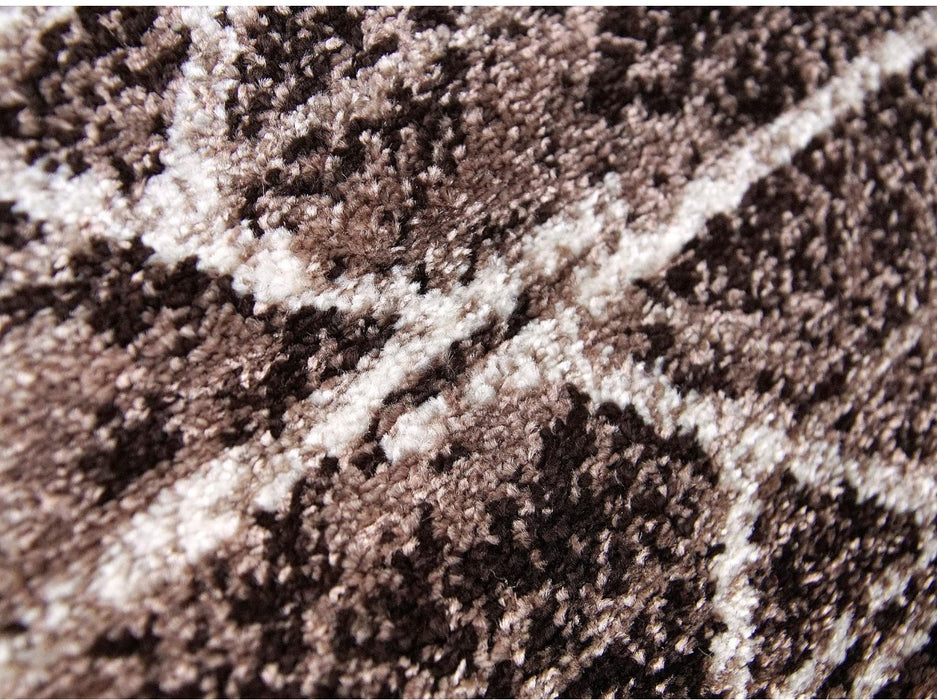 Textura plusata covor maro moale confortabil si rezistent la trafic zilnic